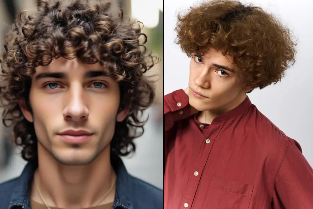 Medium Curly Hair MEN feature